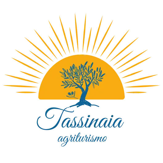 Logo of the Tassinaia farmhouse, symbol of Tuscan hospitality and tradition.
